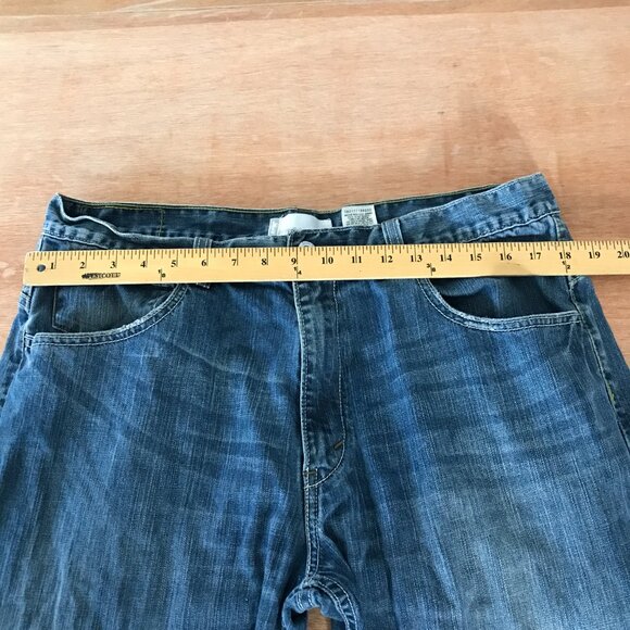 Levi's Silver Tab Wide Leg Bootcut Jeans Men 36x30 Blue Mid Rise Medium Wash - Picture 9 of 12